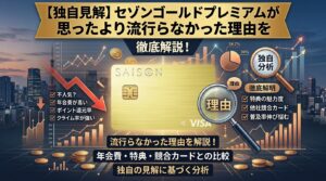 【独自見解】セゾンゴールドプレミアムが思ったより流行らなかった理由を徹底解説の画像