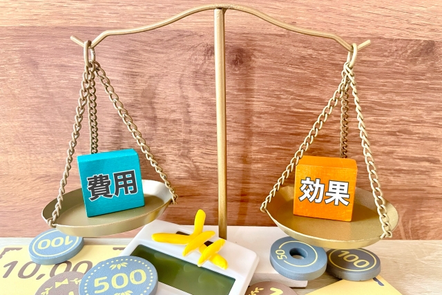 費用対効果-コストパフォーマンスと天秤の画像